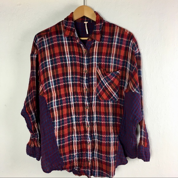 Free People Tops - Free People One f the Guys Button Up Boxy Shirt